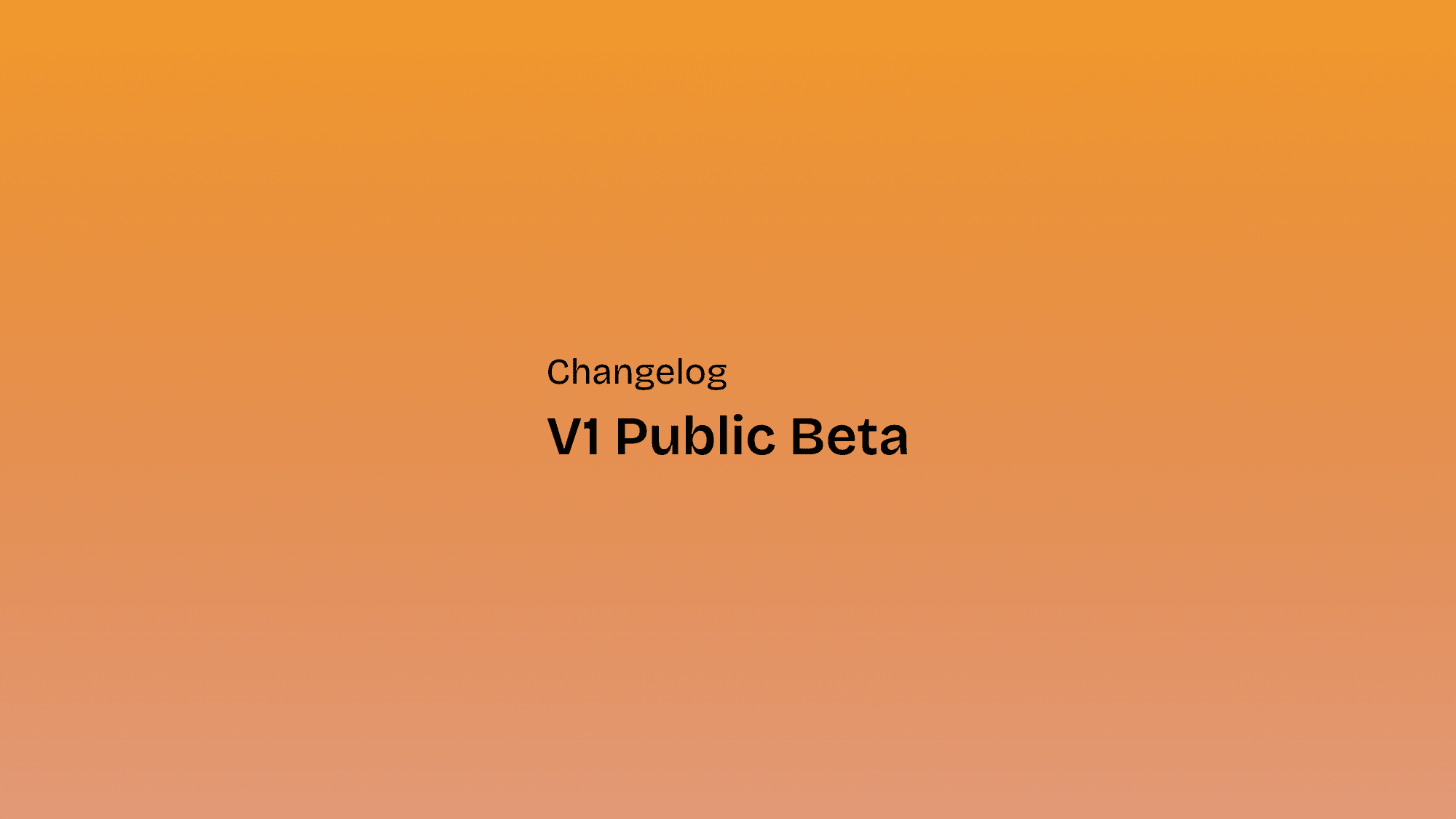 V1 — Public Beta